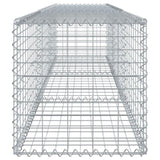 Gabion Basket with Cover 300x50x50 cm Galvanised Iron 3295134