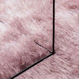 Shaggy Rug High Pile NAVARRA Dusty Pink 200x200 cm Polyester 4102881