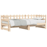 Pull-out Day Bed without Mattress 2x cm Solid Wood 840385