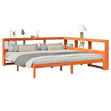 Bookcase Bed without Mattress Wax Brown 180x200 cm Solid Wood Pine 3324310
