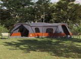 Tent 16-Person with Roof Grey and Orange 680 x 510 x 210 cm 42004007