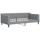 Daybed with Trundle&Drawers without Mattress Light Grey 90x190 cm Single 3197499