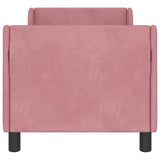Toddler Bed Frame with Headboard Pink 70 x 140 cm Velvet 42010850