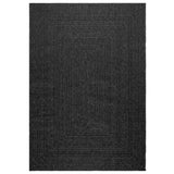 Rug ZIZUR Anthracite 140x200 cm Jute Look Indoor and Outdoor 4010335