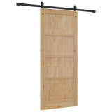 Sliding Door ORKDAL Natural and Black 86 x 198.5 cm 3445564