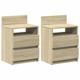Bedside Cabinets 2 pcs with 2 Drawers Sonoma Oak 40x33x60 cm 858565