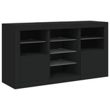 Sideboard with LED Lights Black 123x37x67 cm 3209080