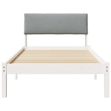 Bed frame White and light grey 90 x 190 cm Solid pine wood 878578