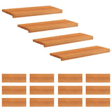 Stair Treads 16 pcs 80 x 30 x 2 cm Light Brown Solid Beech Wood 3446419