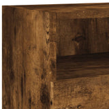 TV Wall Cabinets 2 pcs Smoked Oak 100x30x30 cm Engineered Wood 836891