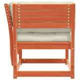 Garden Sofa Armrest with Cushions Wax Brown Solid Wood Pine 844696