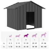 Dog House with Roof 131x101x102 cm Galvanised Steel 4100917