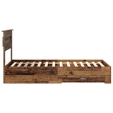 Bed Frame with Headboard Old Wood 90 x 190 cm Engineered Wood 3410033