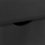 Rolling Cabinet Black 100 x 39 x 65.5 cm Solid Pine Wood 42028387