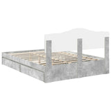 Storage Bed Concrete Grey 150 x 200 cm Engineered Wood 3413085