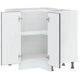 Kitchen Corner Base Cabinet Porto Black Engineered Wood 853988