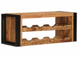 Wine Rack Brown 80 x 45 x 33 cm Solid Rough Mango Wood 4104757
