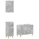 3 Piece Bathroom Cabinet Set ARNHEM Concrete Grey 3417768