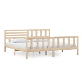 3101173 Bed Frame without Mattress Solid Wood 200x200 cm