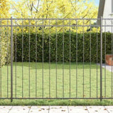 Fence Element ASSEN Grey 170 x 150 cm Steel 42003915