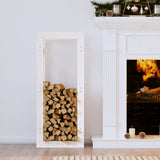 Firewood Rack White 41x25x100 cm Solid Wood Pine 822408