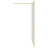 Walk-in Shower Wall Gold 140 x 195 cm Tempered Glass 42022056