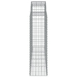 Arched Gabion Baskets 7 pcs 200x50x140/160 cm Galvanised Iron 3146367