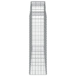 Arched Gabion Baskets 10 pcs 200x50x140/160 cm Galvanised Iron 3146370