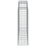 Arched Gabion Baskets 10 pcs 200x50x140/160 cm Galvanised Iron 3146370