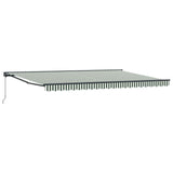 Awning Frame Green and White 500 x 300 cm 3331475
