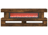 Electric Fireplace Smoked Oak 150 x 21 x 77 cm Engineered wood 8020836