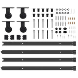 Sliding Door Hardware Kit 152,5 cm Steel Black 3295727