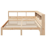 Bookcase Bed without Mattress 150x200 cm King Size Solid Wood Pine 3324379