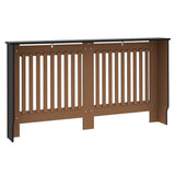Radiator Cover 2 pcs Black 152 x 19 x 81.5cm Engineered Wood 3403232