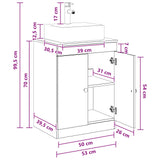 Bathroom Furniture Set White Engineered Wood 3404250