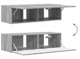 TV Wall Cabinet Set 4 pcs Grey Sonoma Engineered Wood 3408922