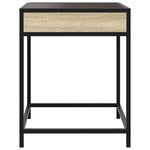 ZNTS Coffee Table with Infinity LED Sonoma Oak 40x40x51 cm 847673