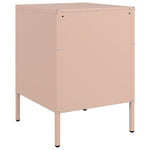 ZNTS Bedside Cabinets 2 pcs Pink 36x39x50.5 cm Steel 842925