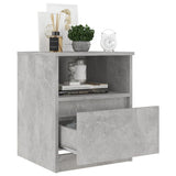 Bed Cabinet Set of 2 Concrete grey Engineered wood Bed Cabinet 806166