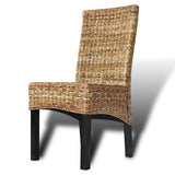 Dining Chairs 2 pcs Abaca and Solid Mango Wood 243234