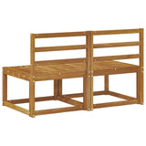 2 Piece Outdoor Middle Sofa Solid Acacia Wood Natural 900458