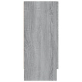 Vitrine Cabinet Grey Sonoma 120x30.5x70 cm Engineered Wood 815628