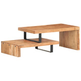 ZNTS 2 Piece Coffee Table Set Solid Acacia Wood 320394
