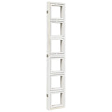 Room Divider 5 Panels White Solid Wood Paulownia 358696