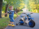 12V Kids Electric Motorcycle Ride-On, with Training Wheels, for Ages 3-6 Years - Blue T3398P348282