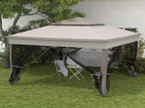 3.25 x 3.25m Pop Up Gazebo, Double-roof Garden Tent with Netting and Carry Bag, Party Event Shelter T3398P315898