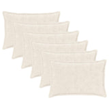 Cushion Cover 6 pcs HOUTEN White 50 x 75 cm Faux Rabbit Fur 919986