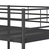 Bunk Bed without Mattress Black 100x190 cm Steel 42000323
