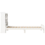 ZNTS Bookcase Bed without Mattress White 75x190 cm Small Single Solid Wood Pine 3308907