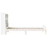 ZNTS Bookcase Bed without Mattress White 75x190 cm Small Single Solid Wood Pine 3308907